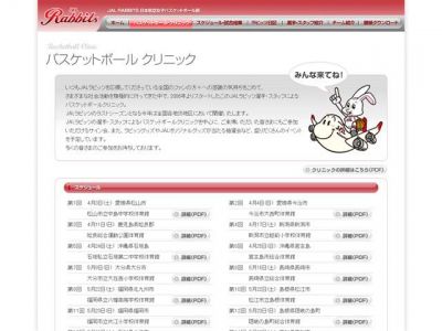 ＪＡＬラビッツバスケットボールクリニック2010